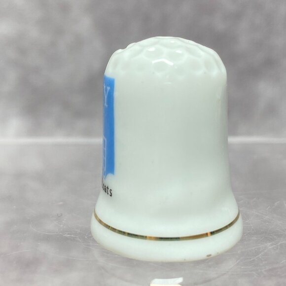 Ivory Soap Porcelain Thimble Blue Design 99% Pure It Floats Sewing Collectible - Picture 4 of 8